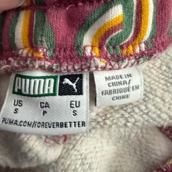 Puma Pink and Yellow Patterned Women's Joggers - Picture 8 of 8